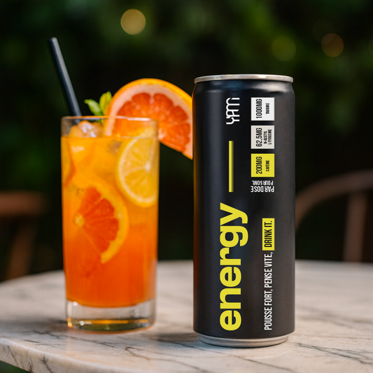 RECETTE – Mocktail YAM Energy & agrumes