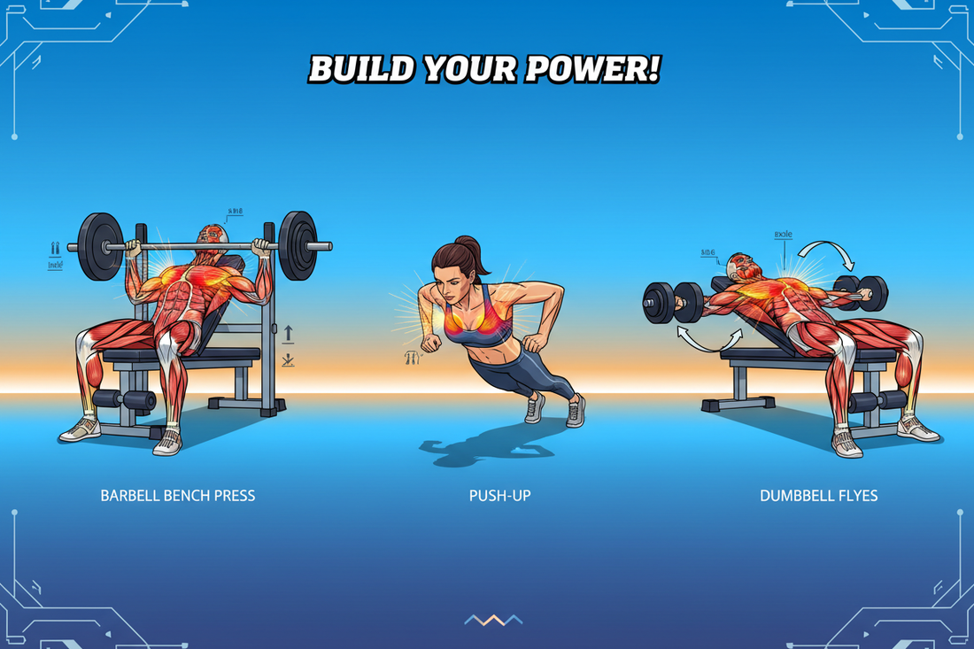 Musculation des pectoraux: masse, force et définition musculaire: poly-articulaire et isolation