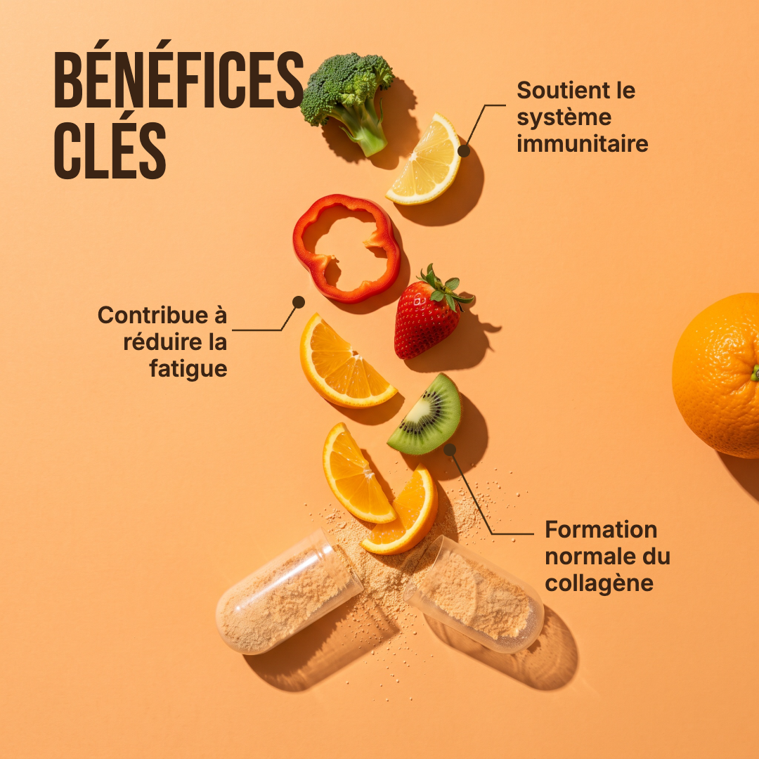 Vitamine C – bénéfices clés