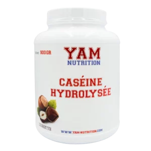 Caséine hydrolysée goût noisettes 900 g de YAM Nutrition
